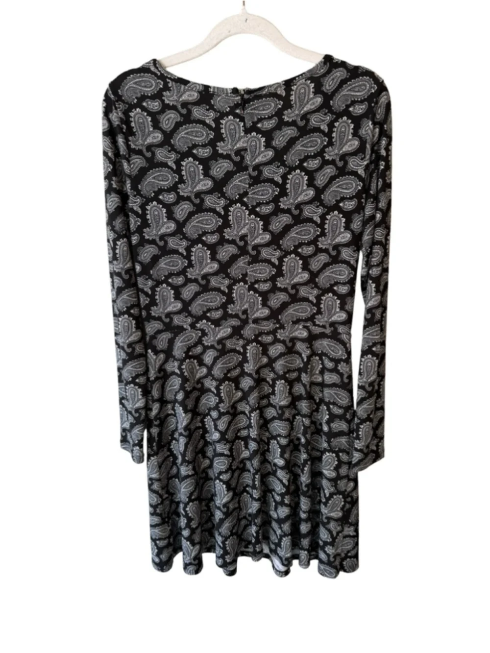 Michael Kors Black Paisley Long-Sleeve Mini Dress Size XS Classic Stretch Office